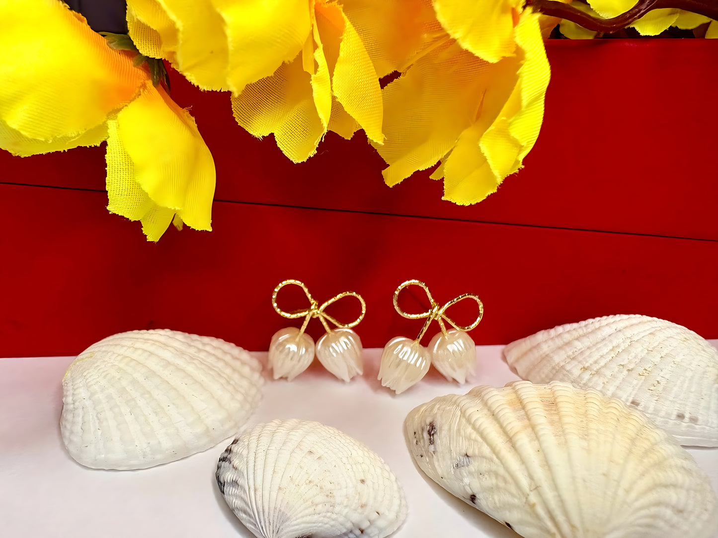 Delicate Bow Danglers