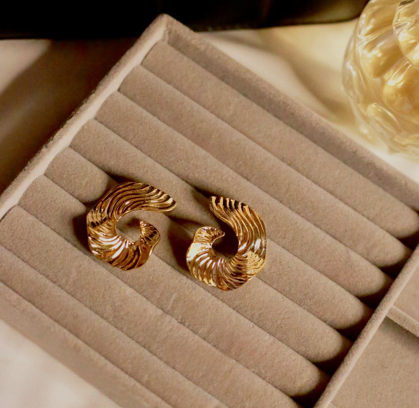 Golden Wave Hoops