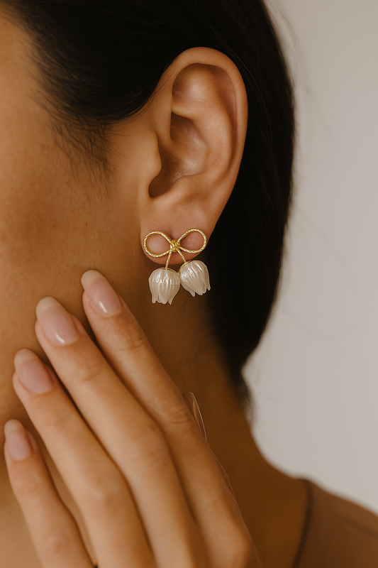 Delicate Bow Danglers