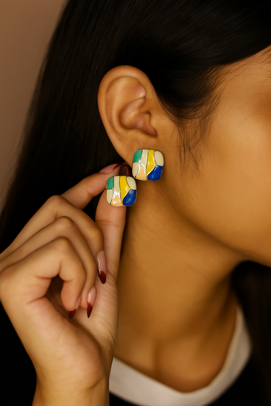 Colorblock Studs